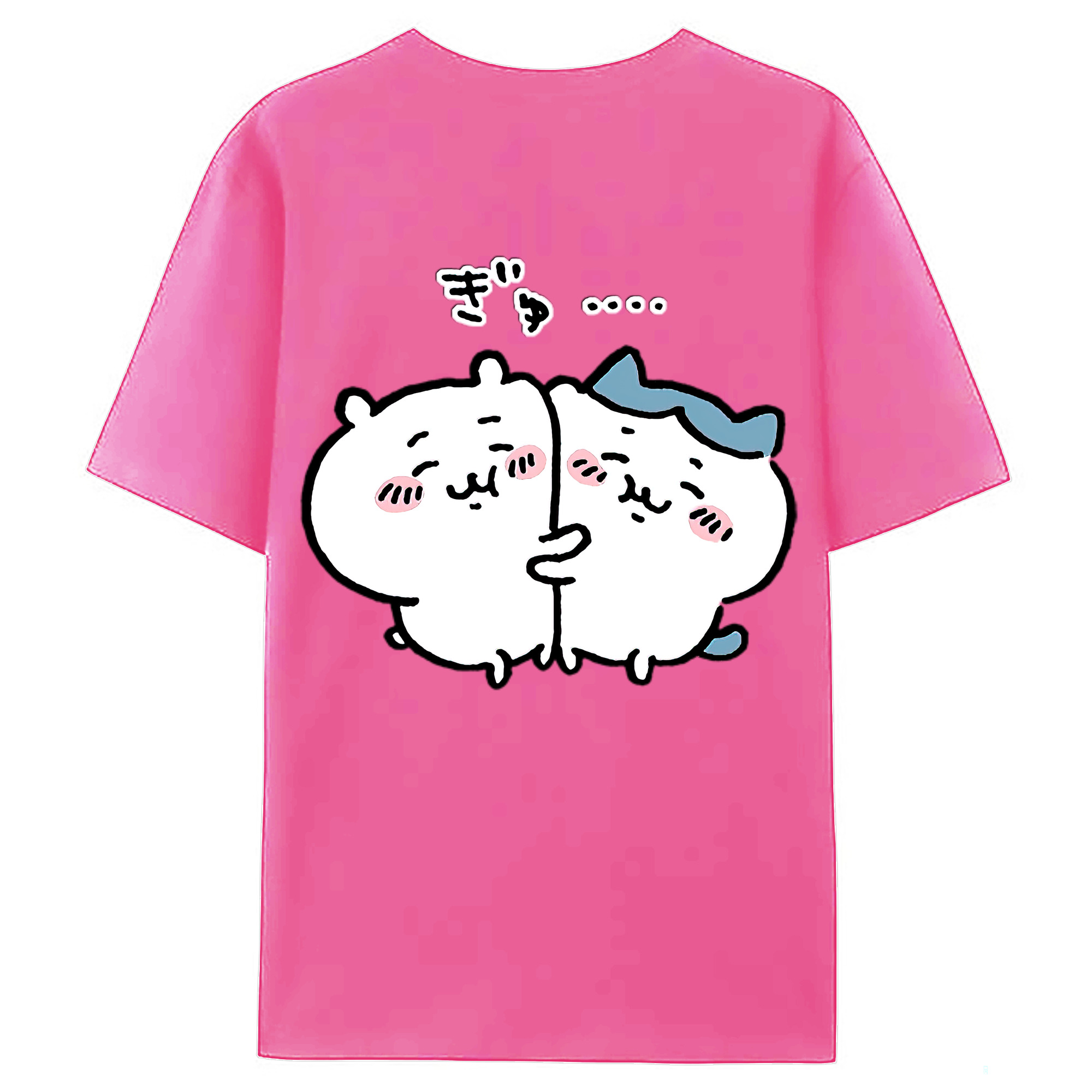 （画像用） ちいかわ ハチワレ Chii-kawa hachiware レディース半袖Tシャツ(バックプリント)